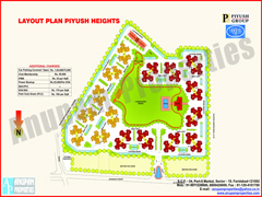 Layout Map of Piyush Heights Flats in Faridabad